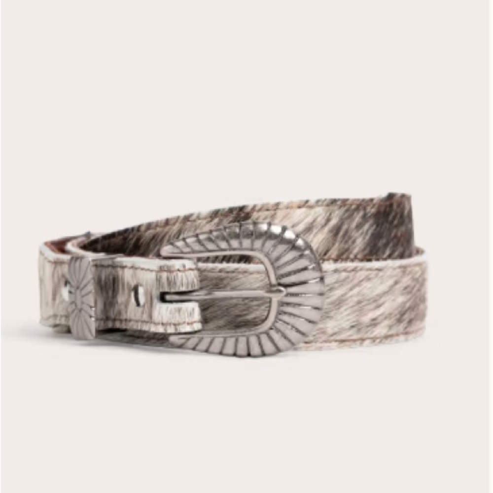Tecovas Women’s 3 Piece Hair on Hide Belt size XS NWT